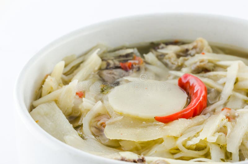 Curry bamboo shoots stock image. Image of calories, sliced 32170627