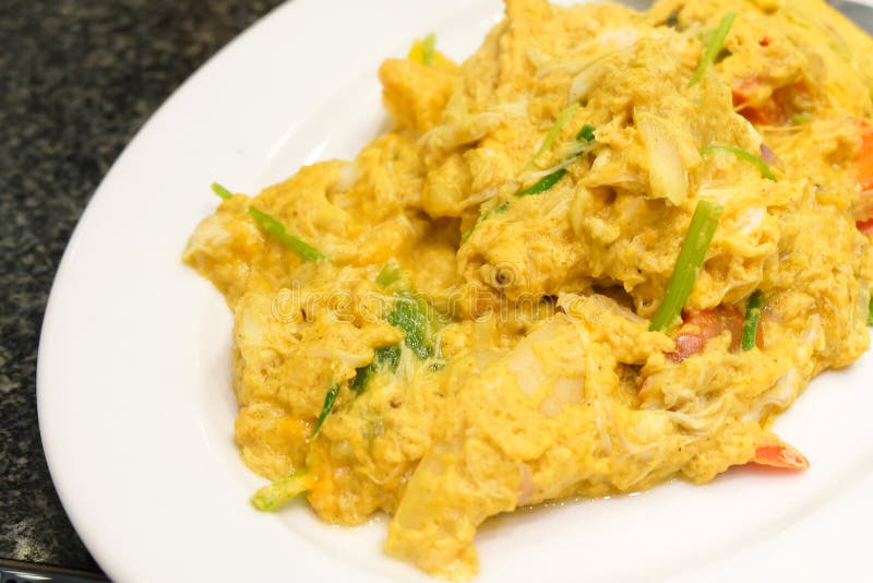 Curry del granchio fritto scalpore fotografie stock libere da diritti Curry del granchio fritto scalpore fotografie stock libere da diritti