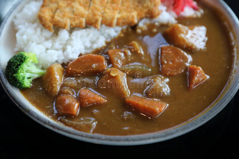 Curry Rice with Fired Pork Japanese Food Stock Photo Image of cooking