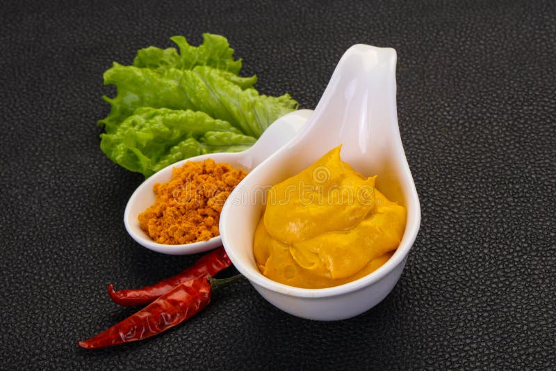 Curry sauce in the bowl stock photo. Image of indian 140145492
