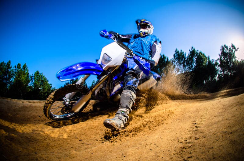 Curseur de vélo d'Enduro image stock