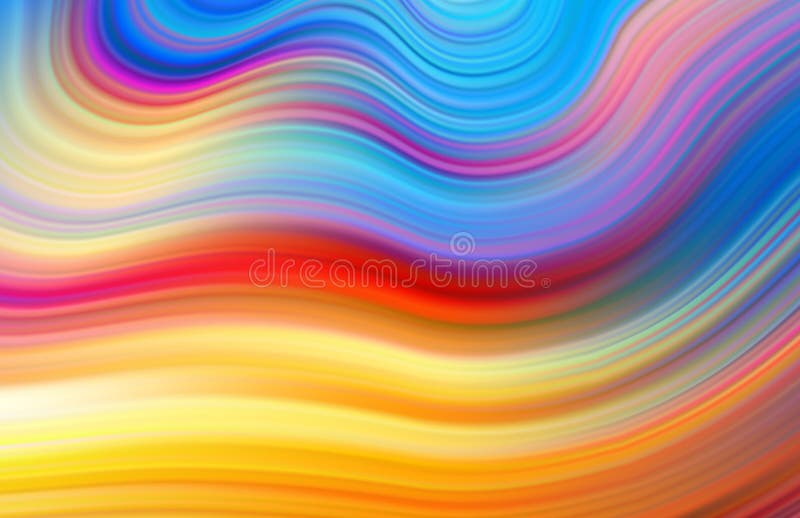 Curso colorido da escova do fluxo Linha isolada mar da onda ilustração do vetor Curso colorido da escova do fluxo Linha isolada mar da onda ilustração do vetor