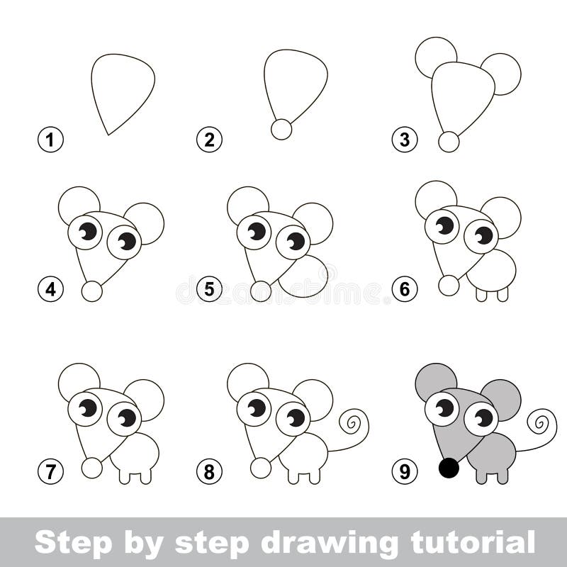 Como desenhar gato e ratos fácil instrução passo a passo