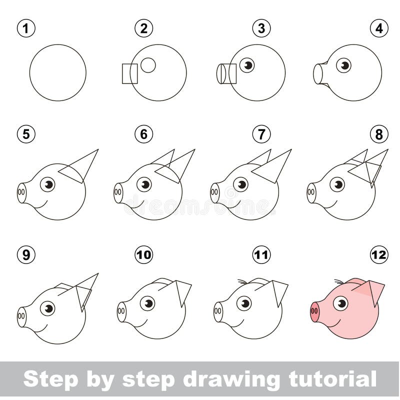 Tutorial de desenho. A lesma . imagem vetorial de Anna_Mikhailova