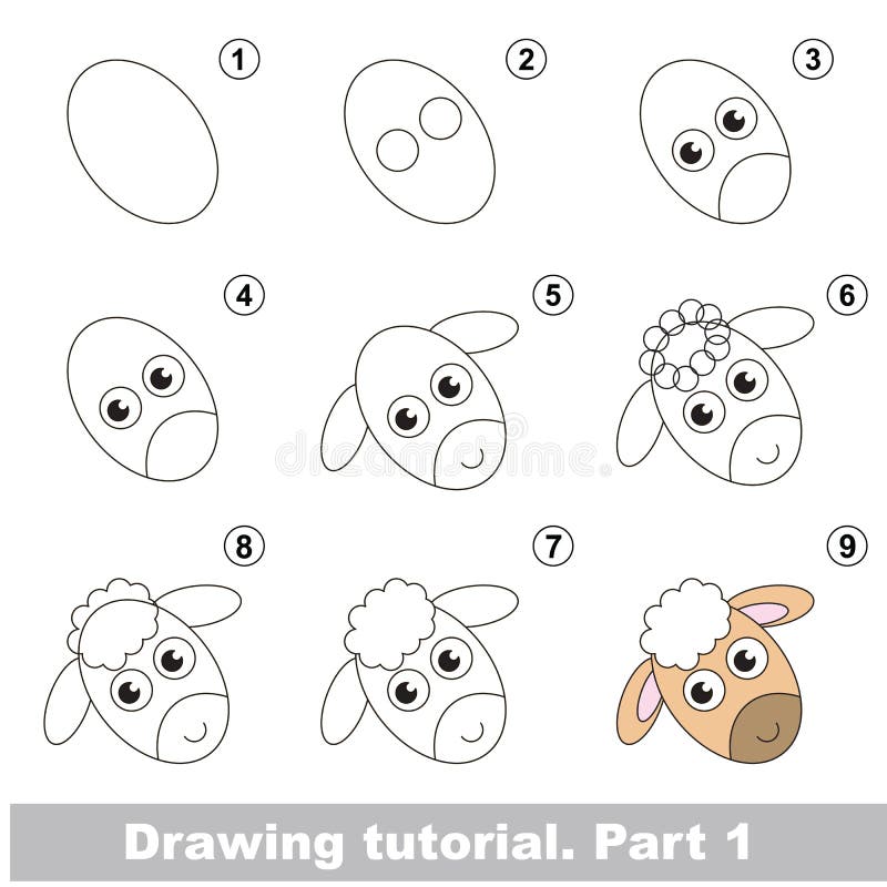 Tutorial de desenho. A lesma . imagem vetorial de Anna_Mikhailova