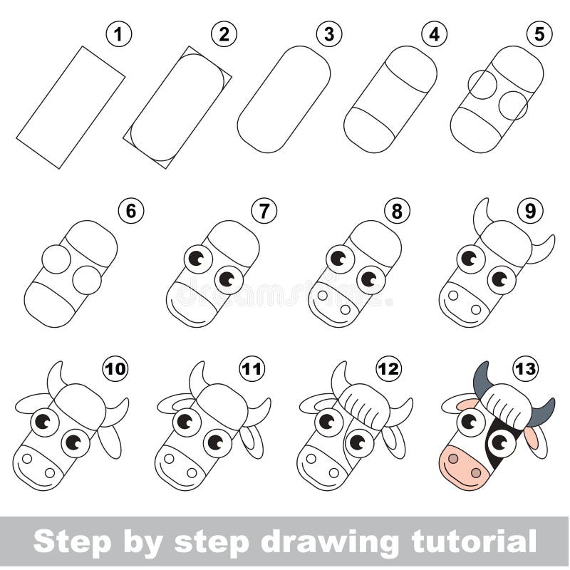 Tutorial de desenho. A lesma . imagem vetorial de Anna_Mikhailova