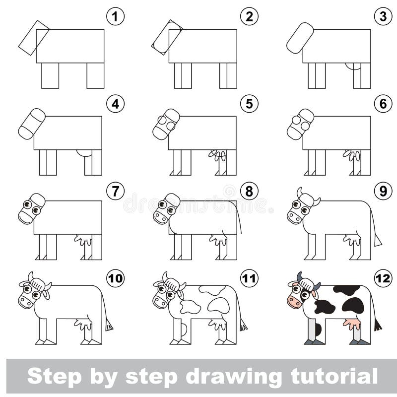 Tutorial de desenho. A lesma . imagem vetorial de Anna_Mikhailova