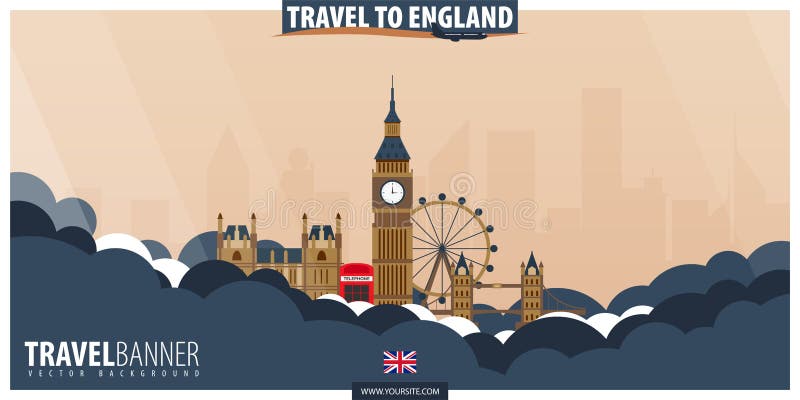 Curso a Inglaterra Curso e cartaz do turismo Illust liso do vetor ilustração do vetor Curso a Inglaterra Curso e cartaz do turismo Illust liso do vetor ilustração do vetor