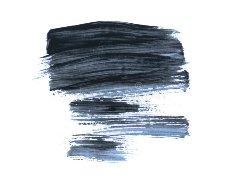 Curso preto da pintura acrílica isolado no fundo branco imagens de stock Curso preto da pintura acrílica isolado no fundo branco imagens de stock