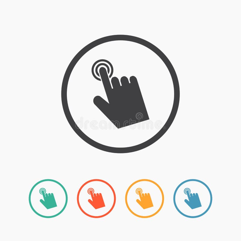 Cursor Hand Icon. Click Sign Stock Vector - Illustration of cursor