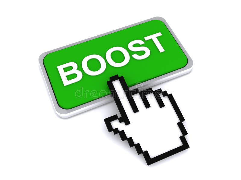 Download Cursor Hand Over Boost Button Stock Image - Image of illustration, buttons: 24836411