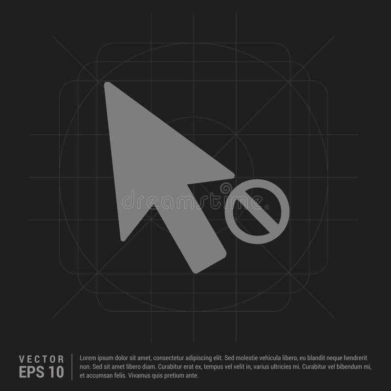 Cursor Icon - Black Creative Background Stock Vector - Illustration of