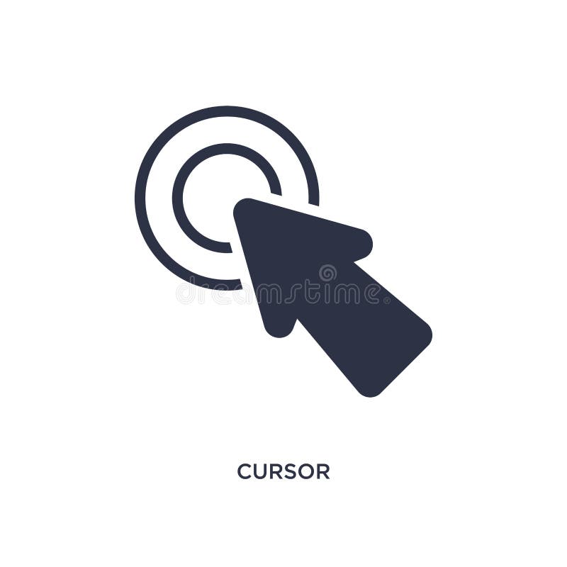 cursor icon on white background. Simple element illustration from user interface concept royalty free illustration cursor icon on white background. Simple element illustration from user interface concept royalty free illustration