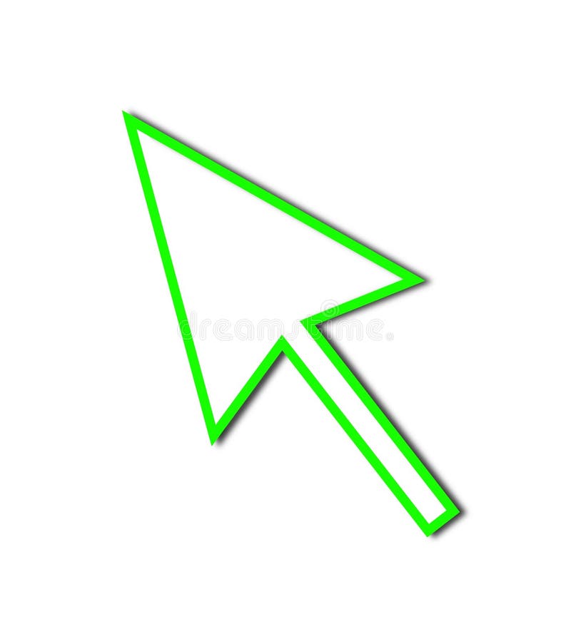Cursor-Pfeil-Mäusegrüne Zeile lizenzfreie abbildung