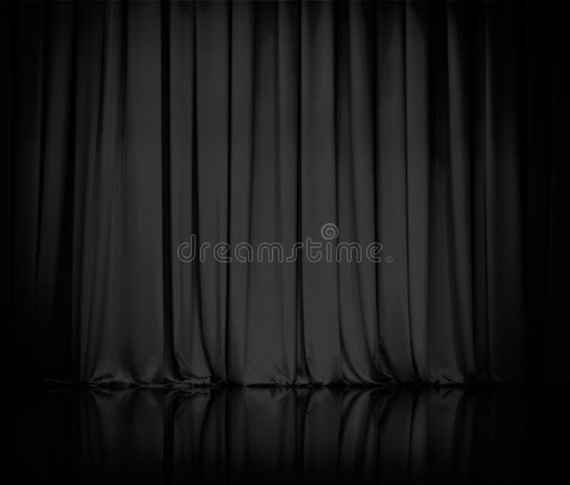 Curtain or drapes black theater background