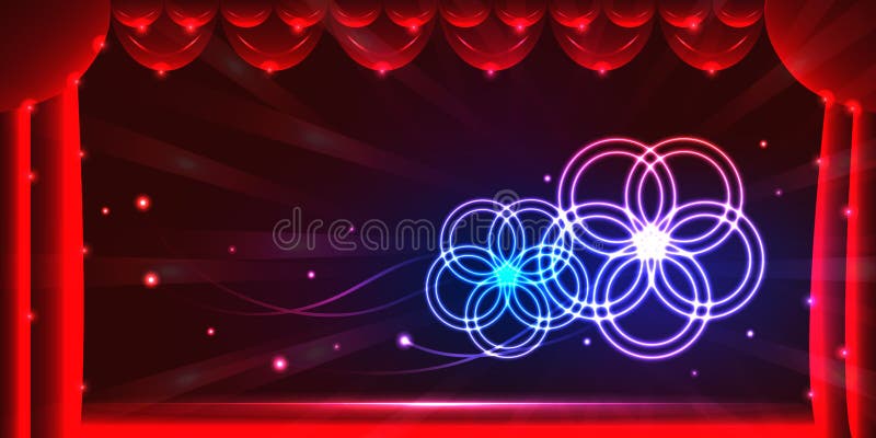 Curtain Stage Effect Banner Stock Vector - Illustration of cinema, backdrop:  56818444
