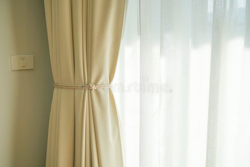 Curtain with Window and Sunlight Stock Photo Image of indoors, living