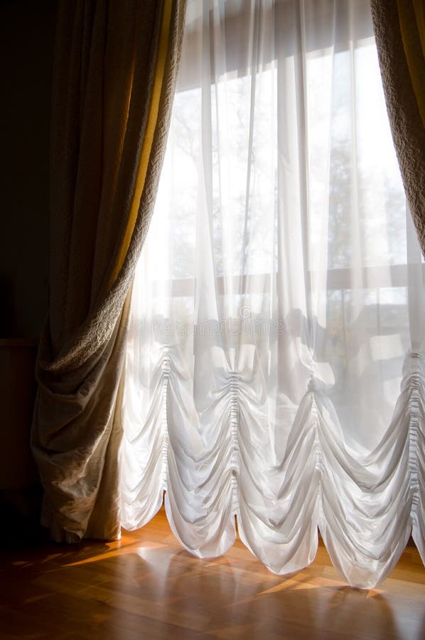 Curtains create comfort royalty free stock image