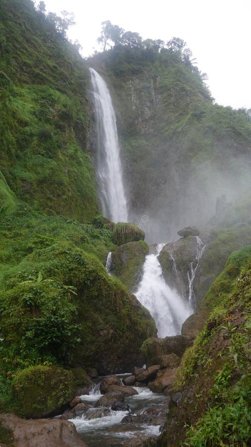 Curug Citambur is a waterfall with a height of approximately 130 meters in the southern part of Cianjur West Java Indonesia. Curug Citambur is a waterfall with a height of approximately 130 meters in the southern part of Cianjur West Java Indonesia