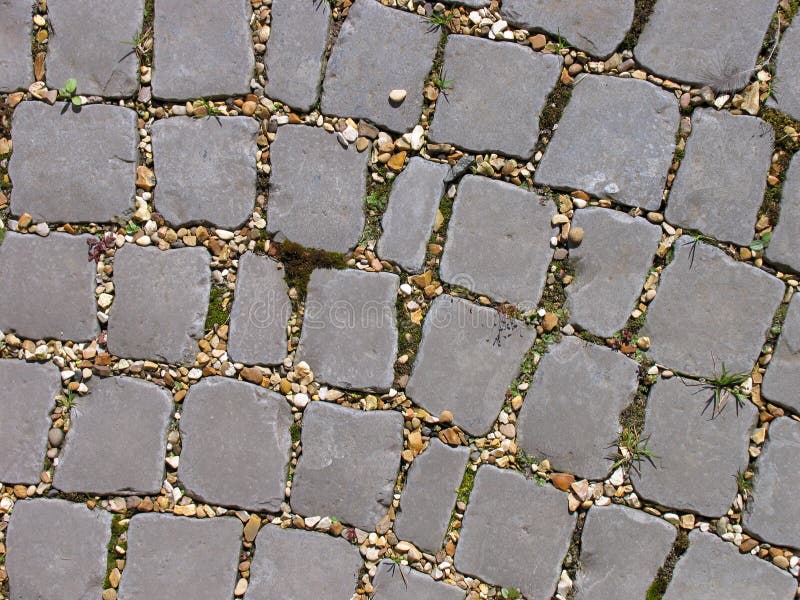 Curve in a cobbled path