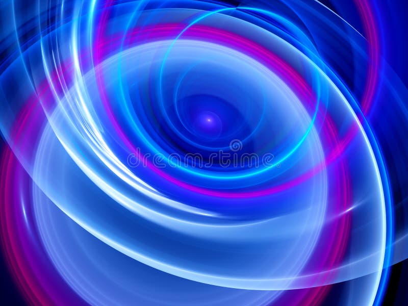 Curve di ardore blu nello spazio royalty illustrazione gratis Curve di ardore blu nello spazio royalty illustrazione gratis