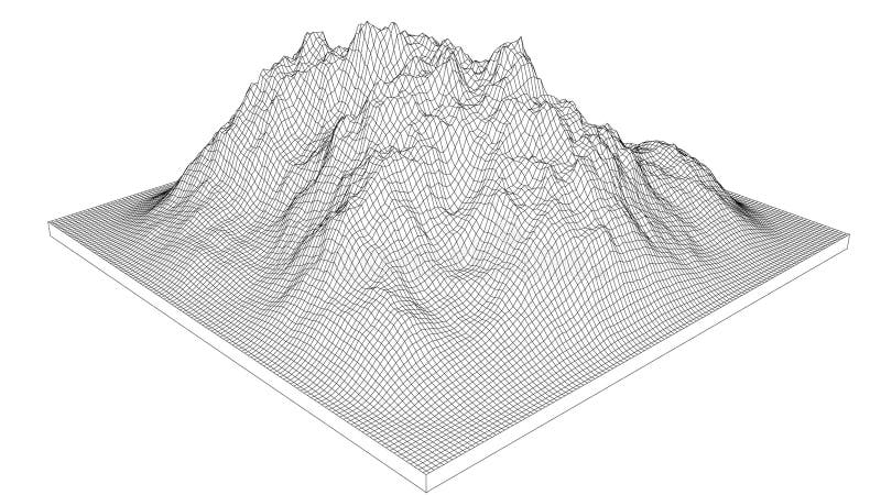 Curve Lines in Shape of Part of Mountain Range Stock Vector ...