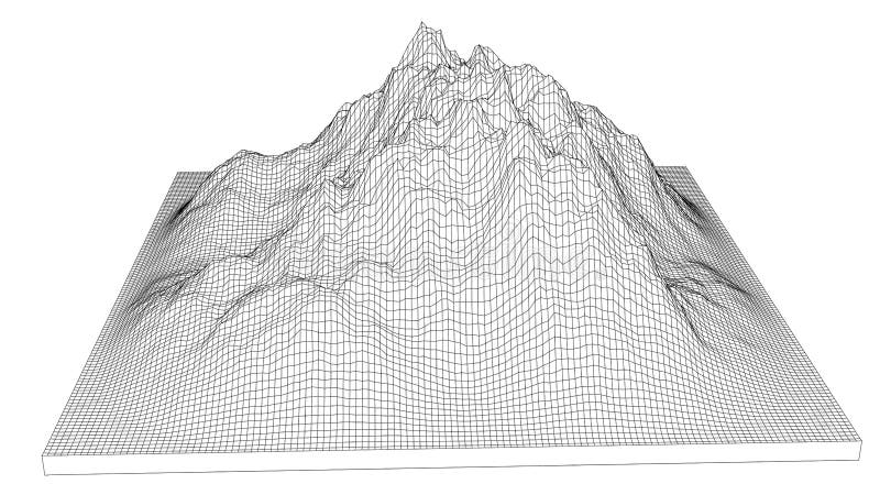 Curve Lines In Shape Of Part Of Mountain Range Stock Vector ...