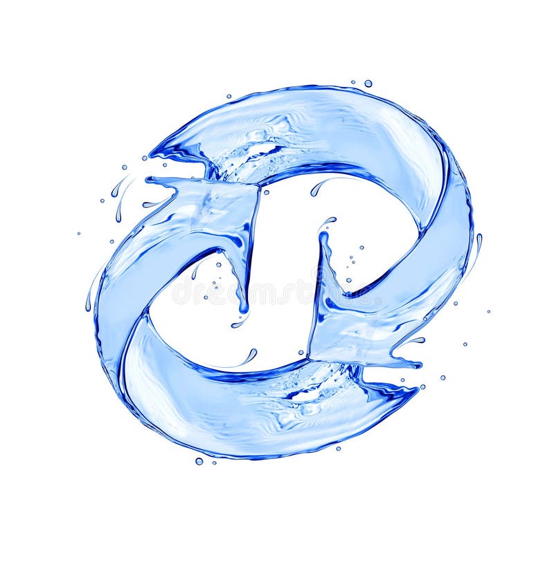 Curved arrows made of water splashes in a circular motion vector illustration Curved arrows made of water splashes in a circular motion vector illustration