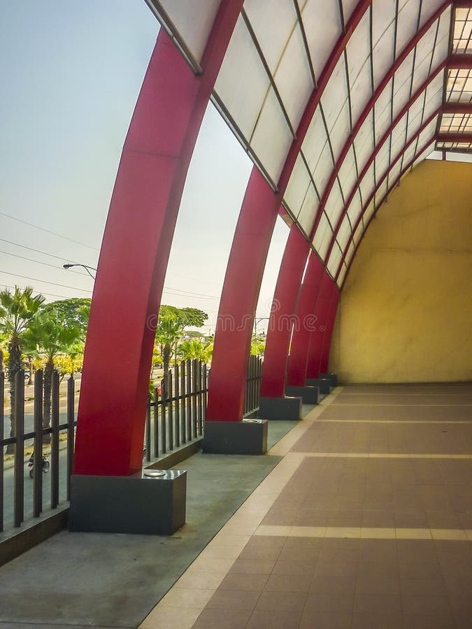 Curved Columns Building Detail royalty free stock image