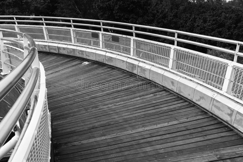 Empty Pedestrian Walkway. Building Abstract Background Stock Image