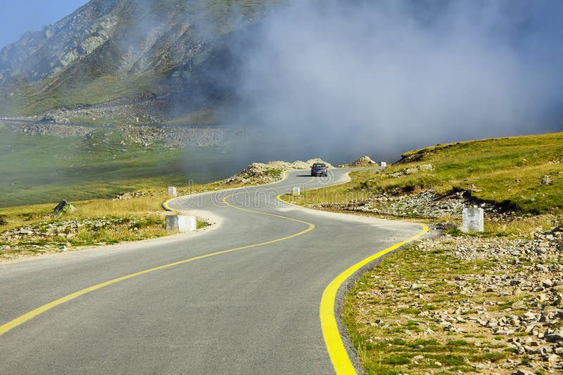 Curved road in mountain landscape, Transalpina. Romania. Transalpina stock images, royalty-free photos and pictures