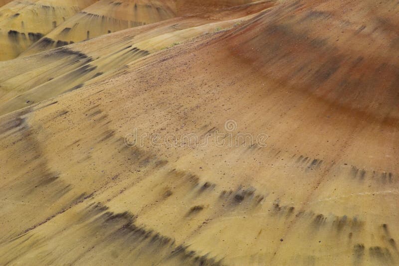 Abstract patterns of nature in the Painted Hills. Painted curve stock images, royalty-free photos and pictures