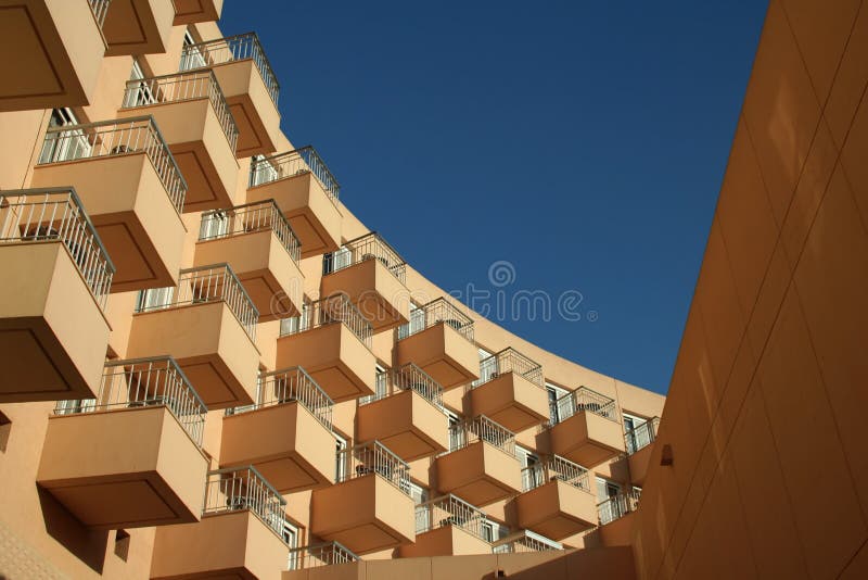 Curving Balconies royalty free stock image