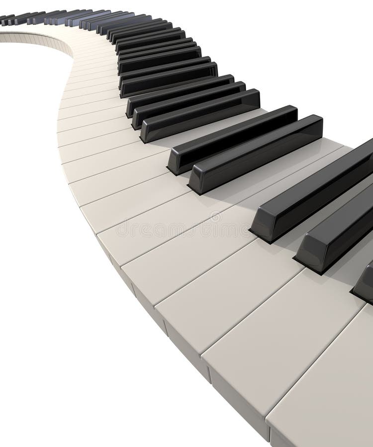 Curvy Piano Keys stock illustration. Illustration of closeup - 39149511