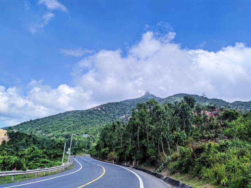 Cury Hill Road that Leads To the Mountain Top Stock Image Image of