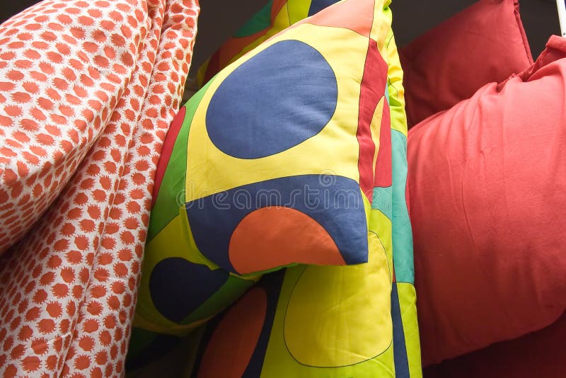 Some colorful pillows and quilts. Some colorful pillows and quilts