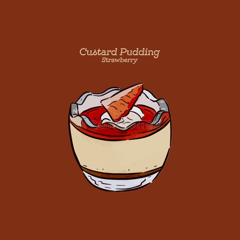 Custard pudding stock vector. Illustration of brulee 41448968