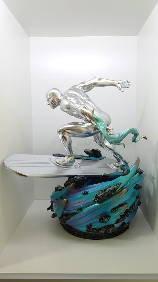 Custom Built 1/4 Silver Surfer Statue X Men Super Hero Traveller of