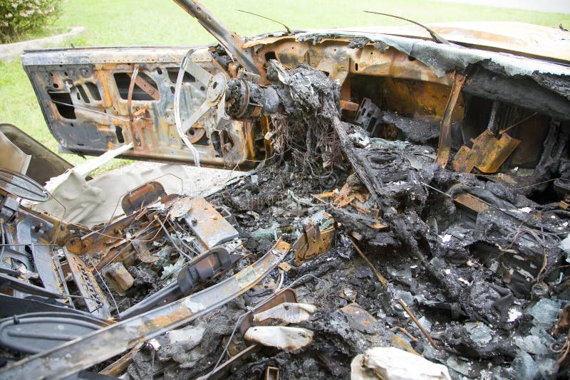 Custom car fire interior stock image. Image of urgency 6355939