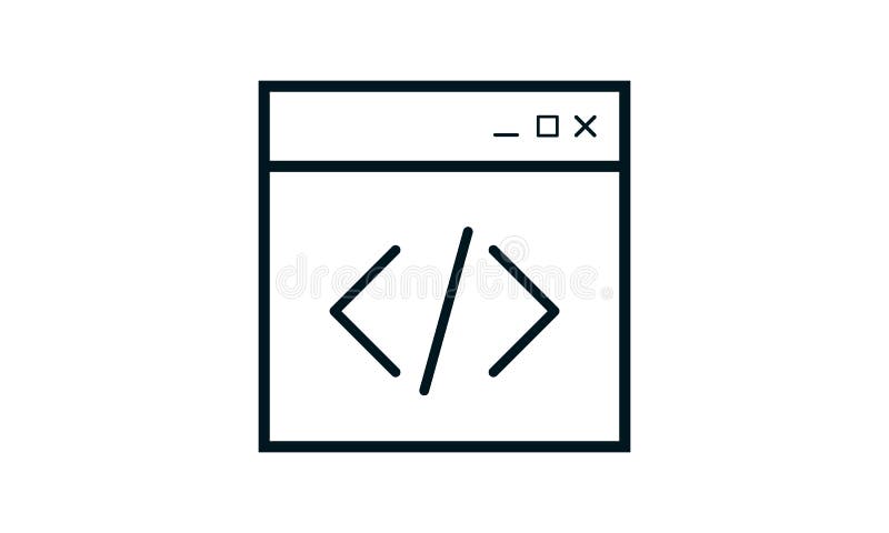 Custom Coding Icon Flat Style Graphical Symbol. Stock Vector ...