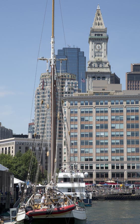 Custom House from Boston Harbor Editorial Stock Photo Image of boat
