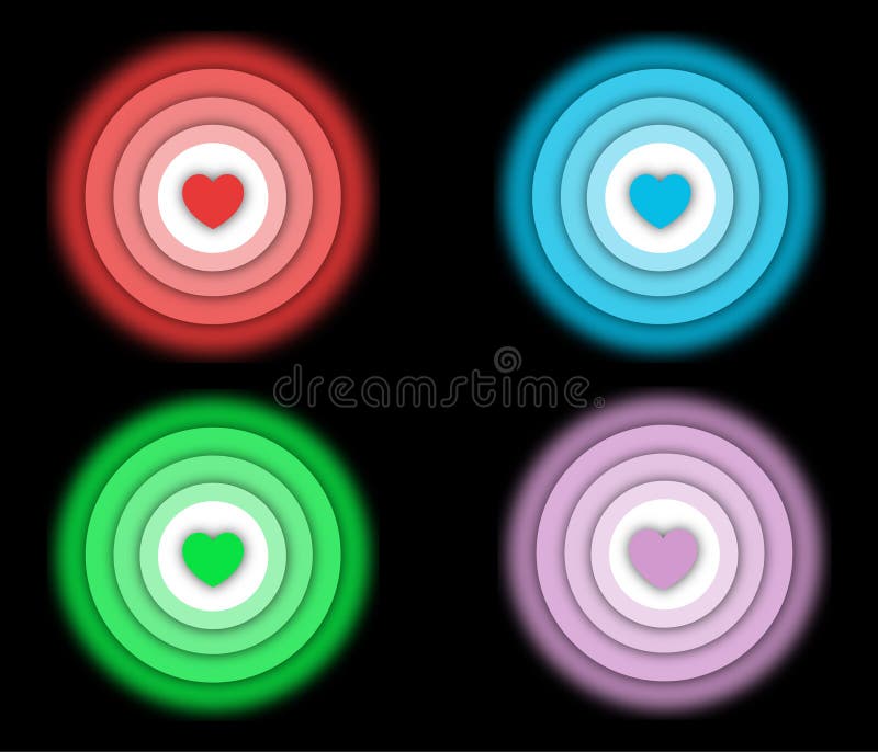 Custom retro heart shape design background design template
