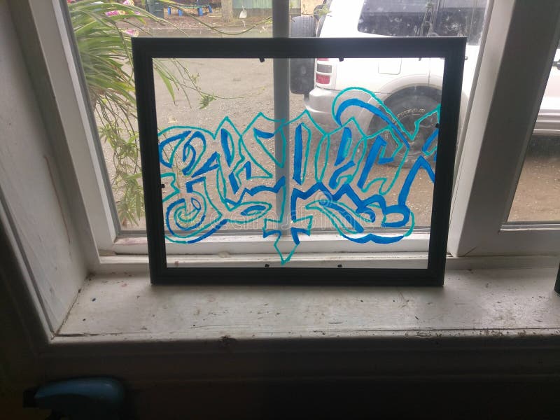 Custom Word Stained Glass Art Stock Photo Image of stained, glass