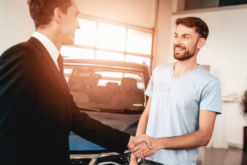 Customer And Buyer Are Shaking Each Other Hands. Stock Photo - Image Of 