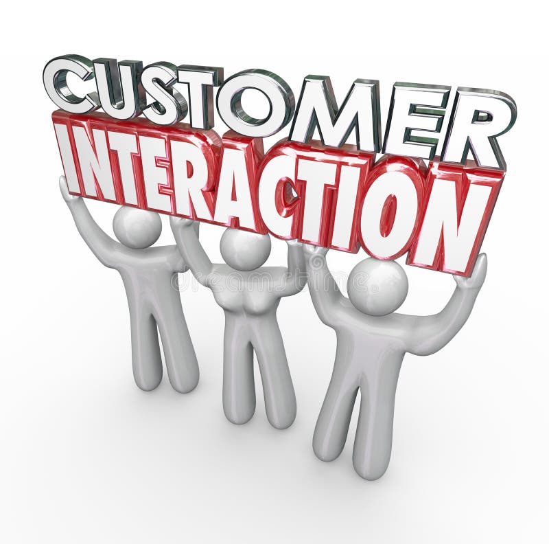 Customer Interaction 3d Words Clients Engagement Involvement