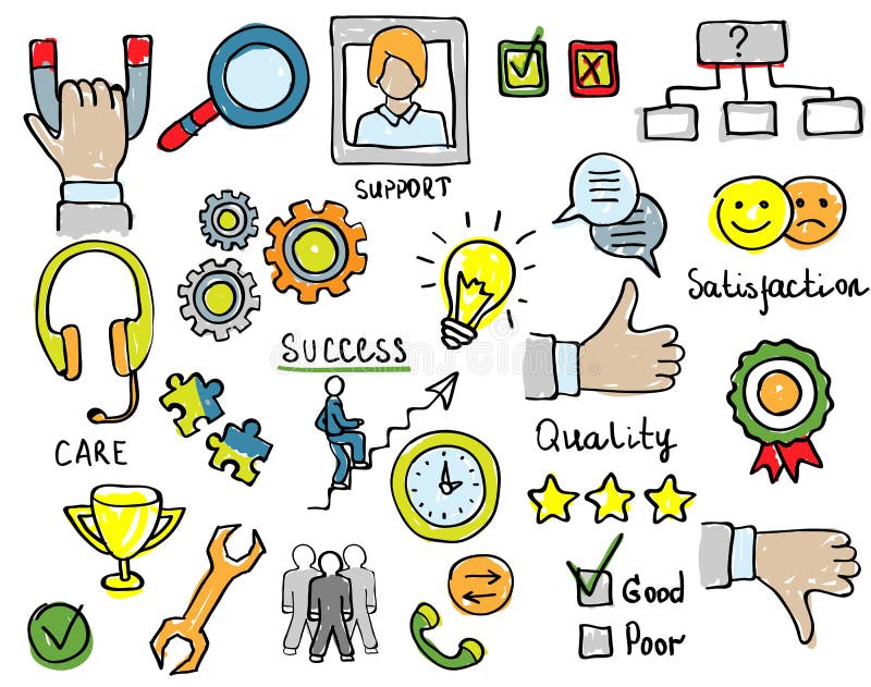 Customer Loyalty Service Support. Trust Concept. Vector Illustration