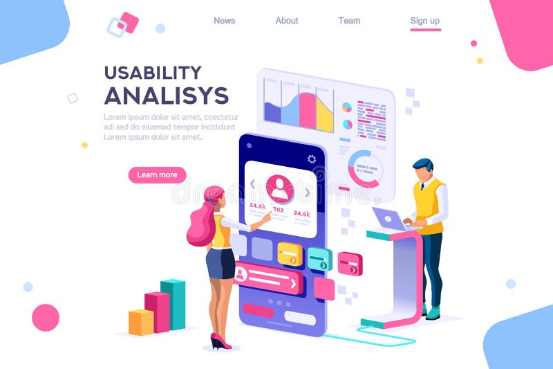 Customer Mobile User Interface Workspace vector illustration Customer Mobile User Interface Workspace vector illustration