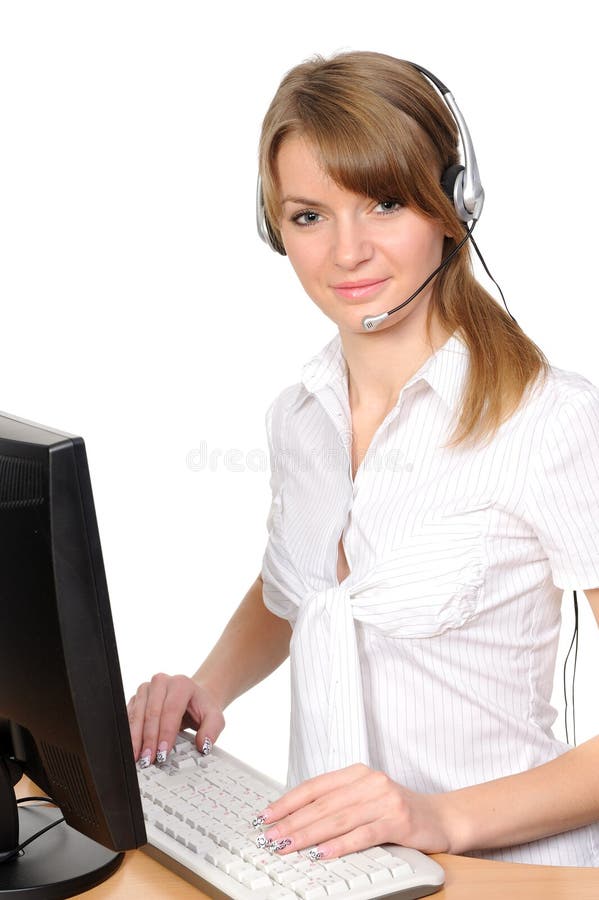 Customer Representative with headset