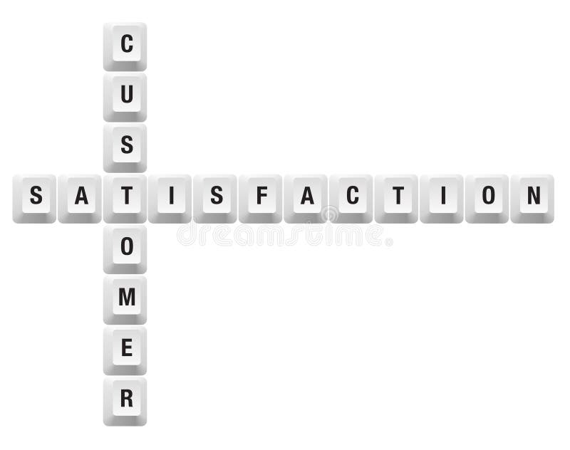 Customer satisfaction key stock illustration