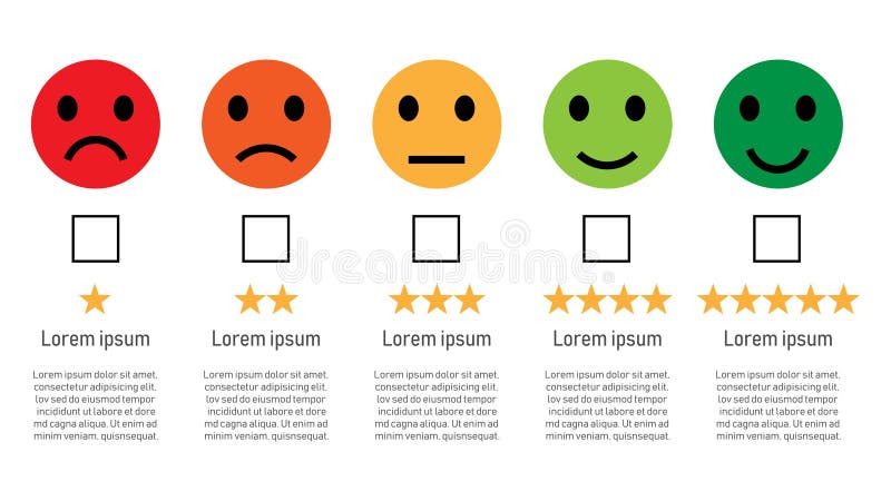 Customer Satisfaction Star Emotion Icon. Rating Stars Icon. Feedback ...